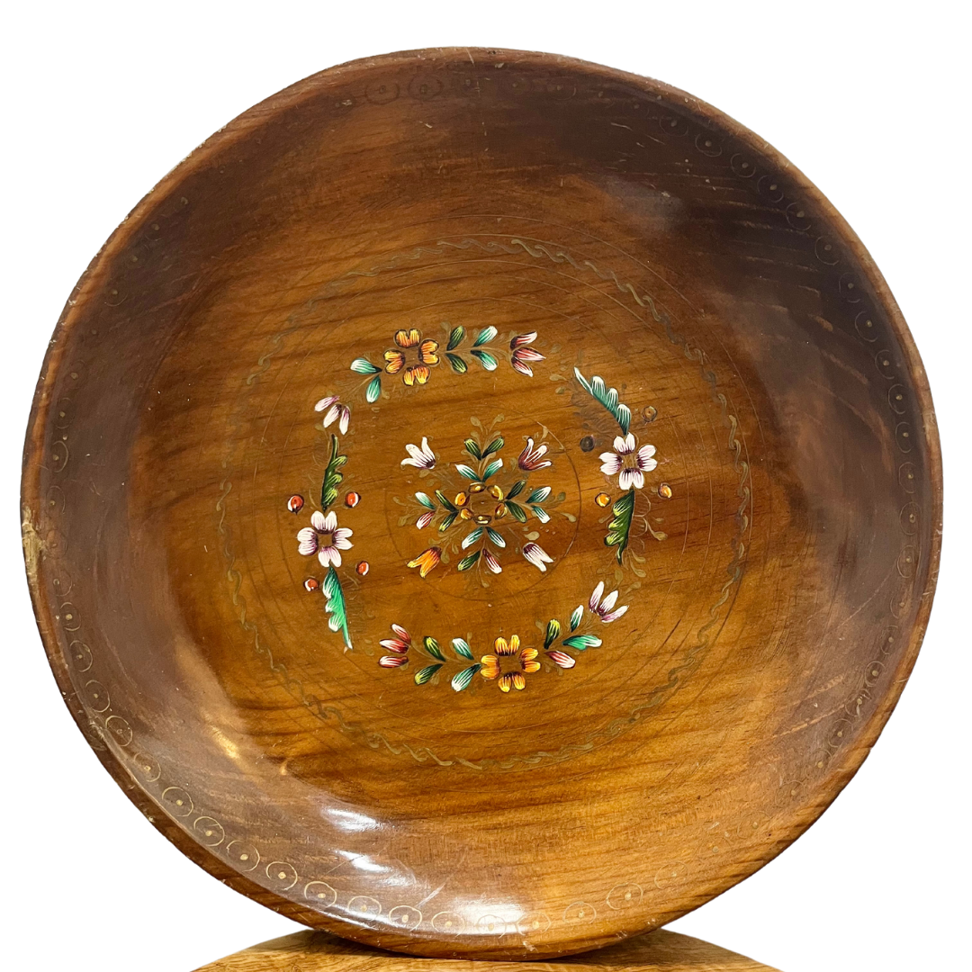 Floral Wood Bowl
