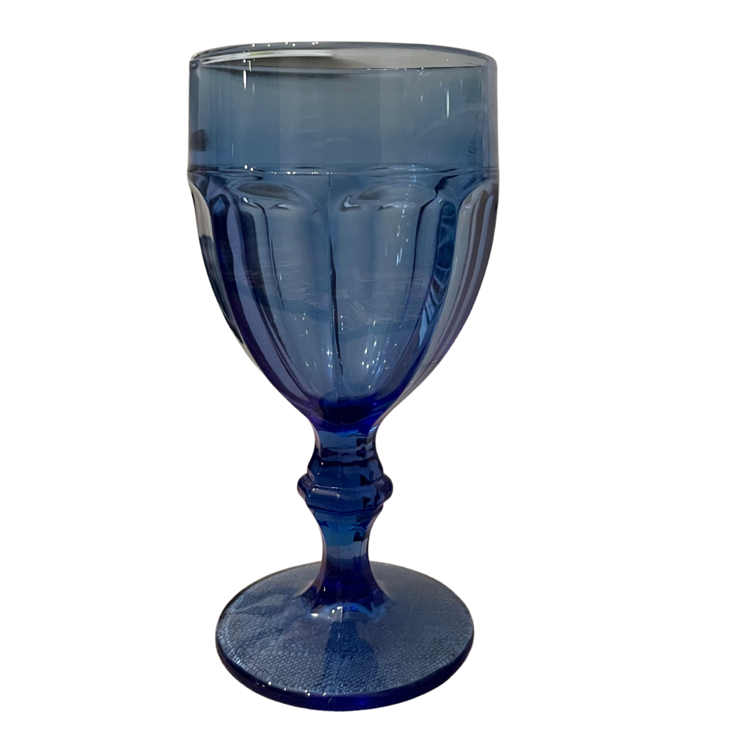 Large vintage blue goblets (set of 4)