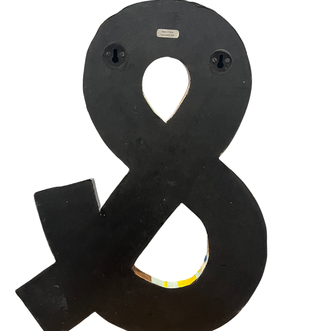 Field Painted Ampersand Wall Decor Back