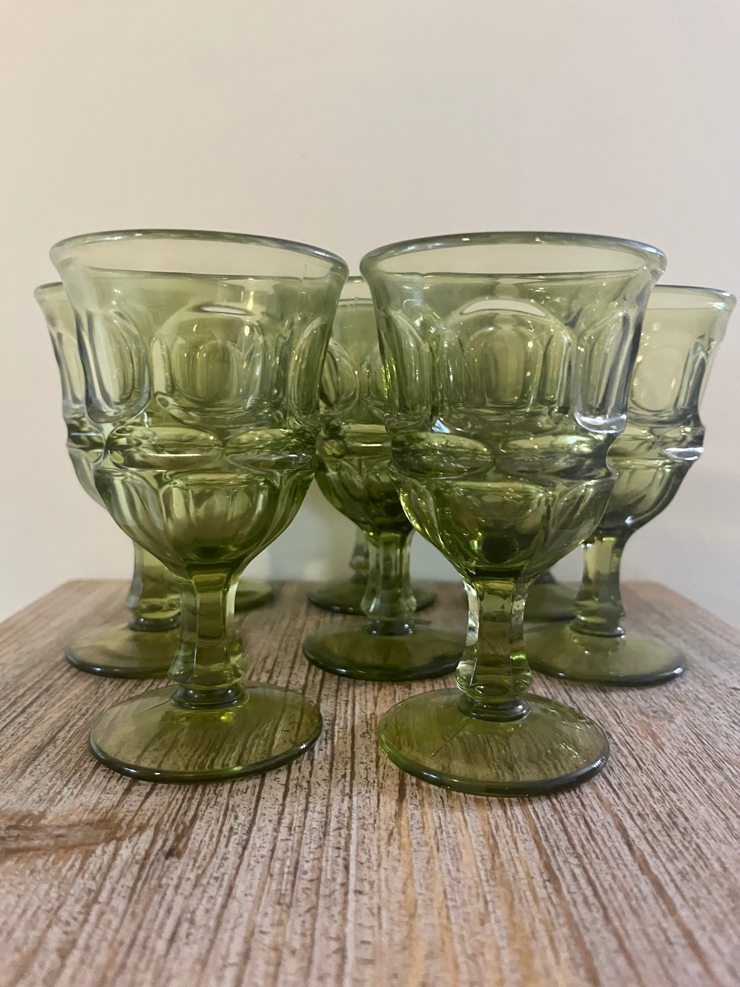 Fostoria Argus Stem Wine Green Glasses Set Of 8Fostoria Argus Stem Wine Green Glasses Set Of 8