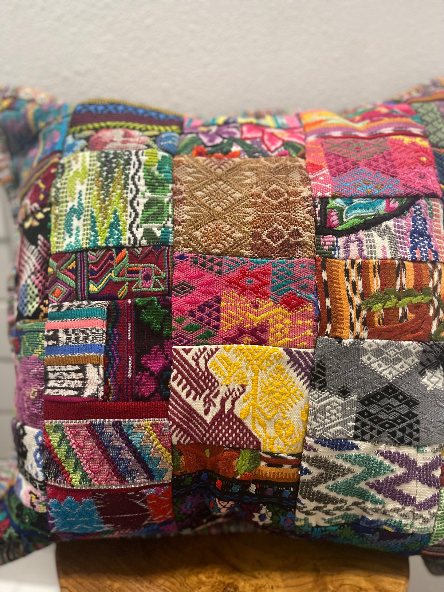 Close upHolbox Mexico Mixed Pattern Throw Pillows- Pink Pueblo Designs