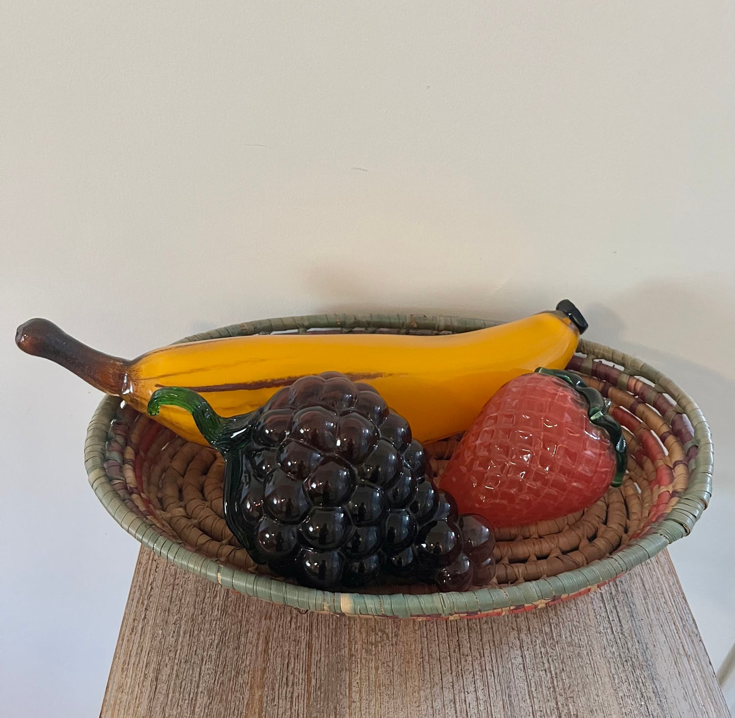 PPD Vintage Glass Fruit in basket