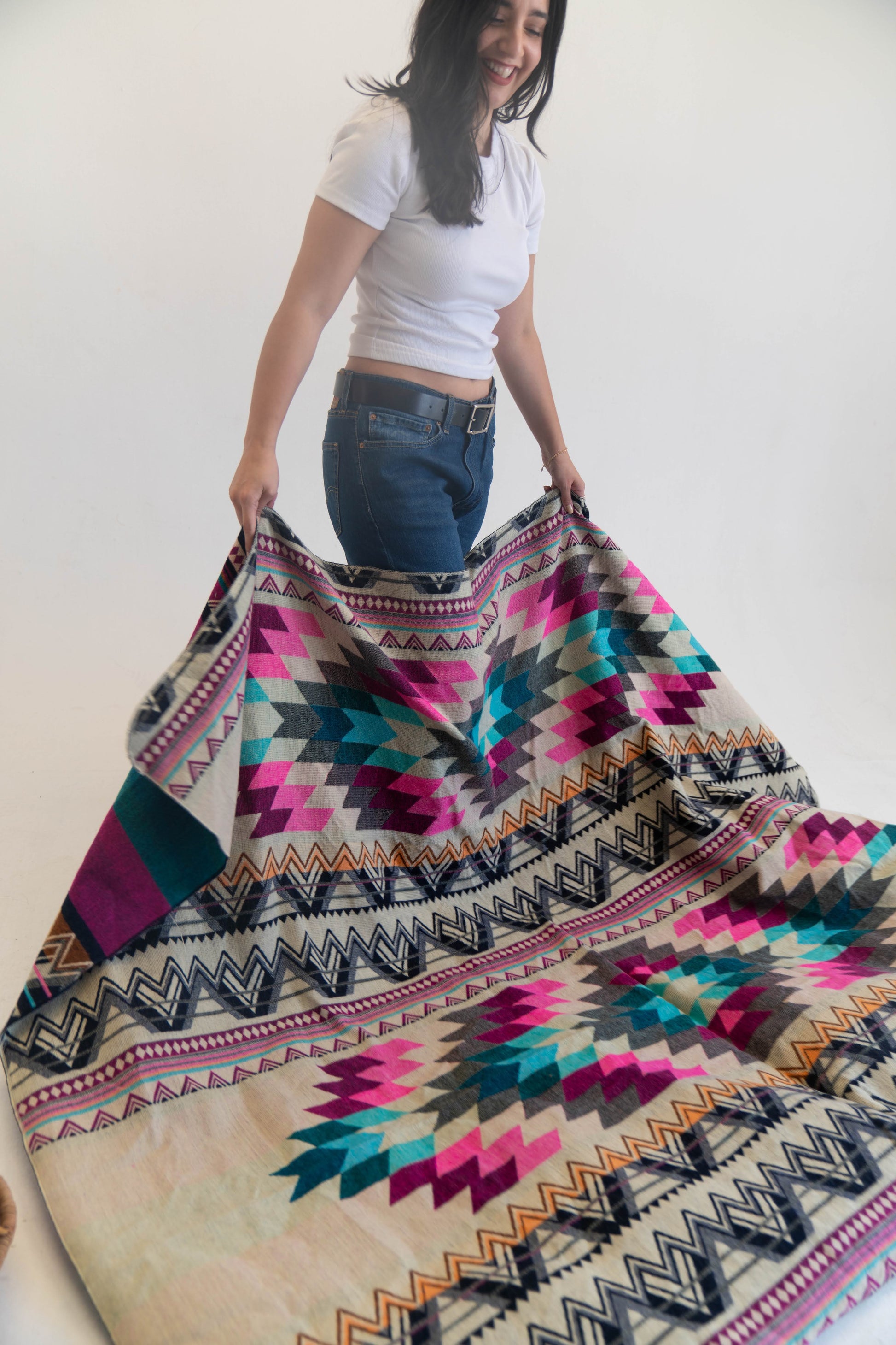 Pink Pueblo Fall Throw Blanket