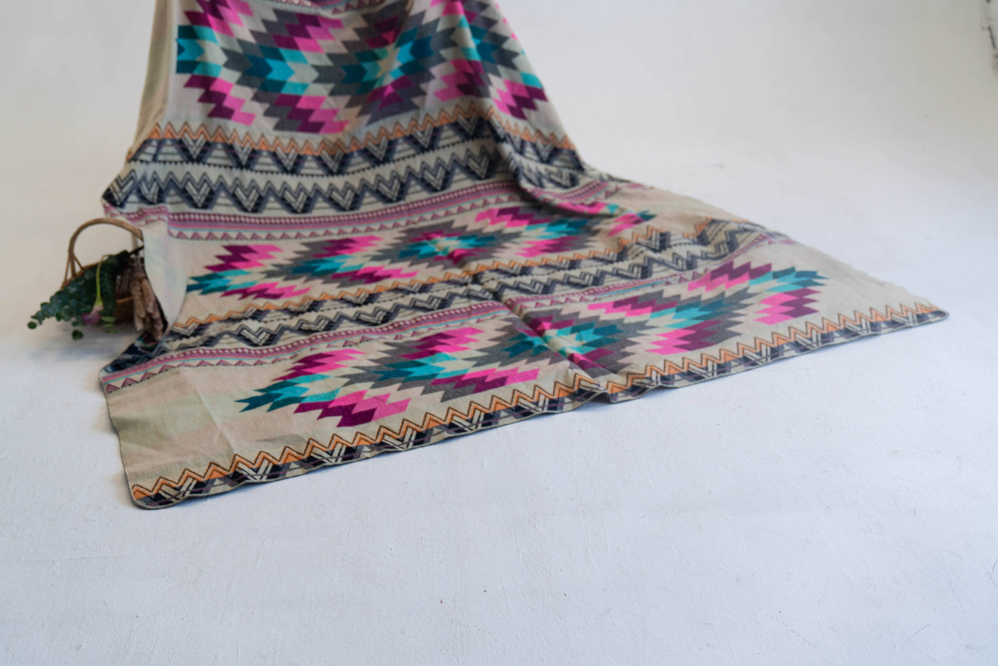 Pink Pueblo Fall Throw Blanket