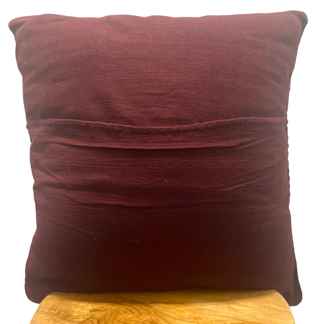 Maroon pillow back- Pink Pueblo Designs