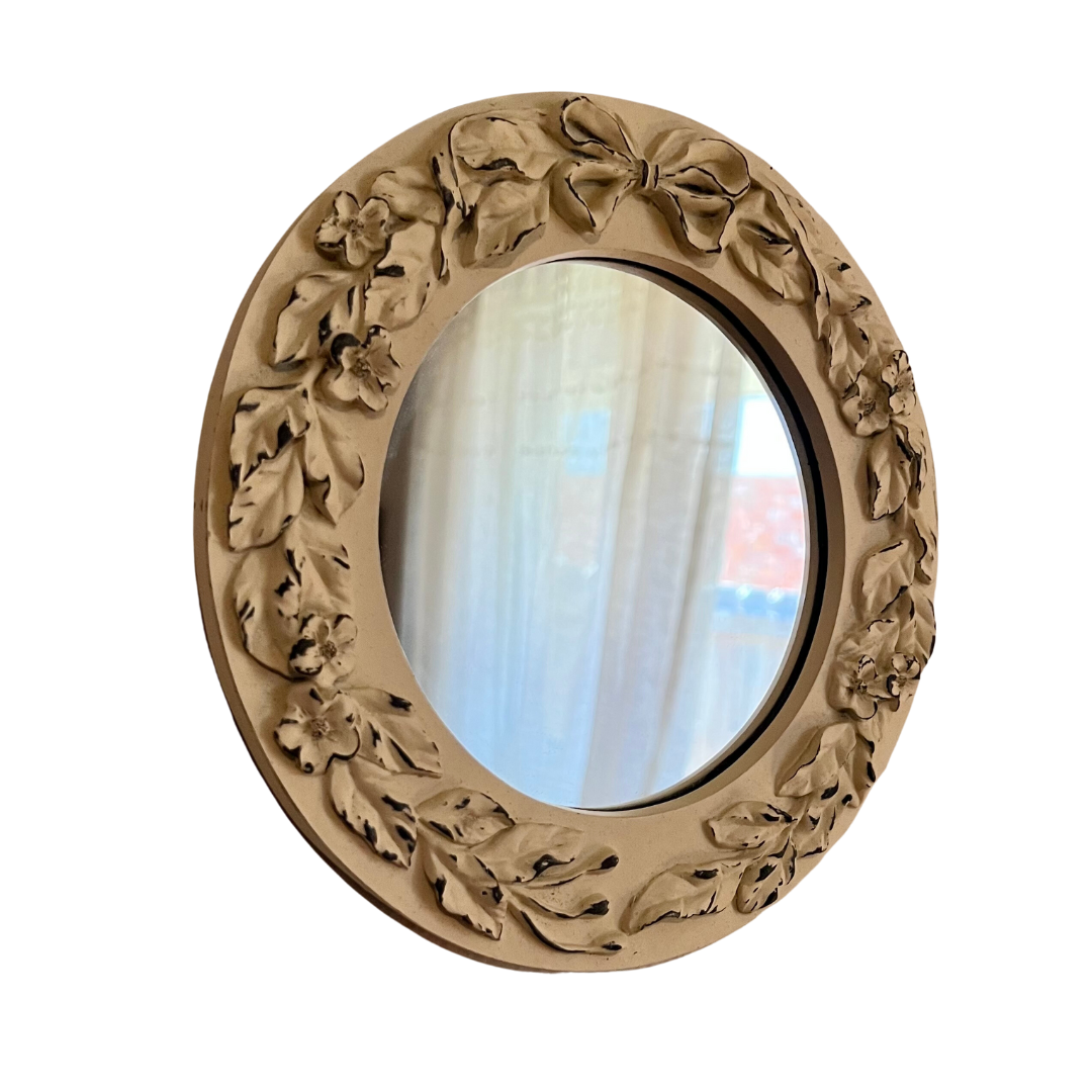 Product Antique Round White Mirror (Set of 2) -Pink Pueblo Designs