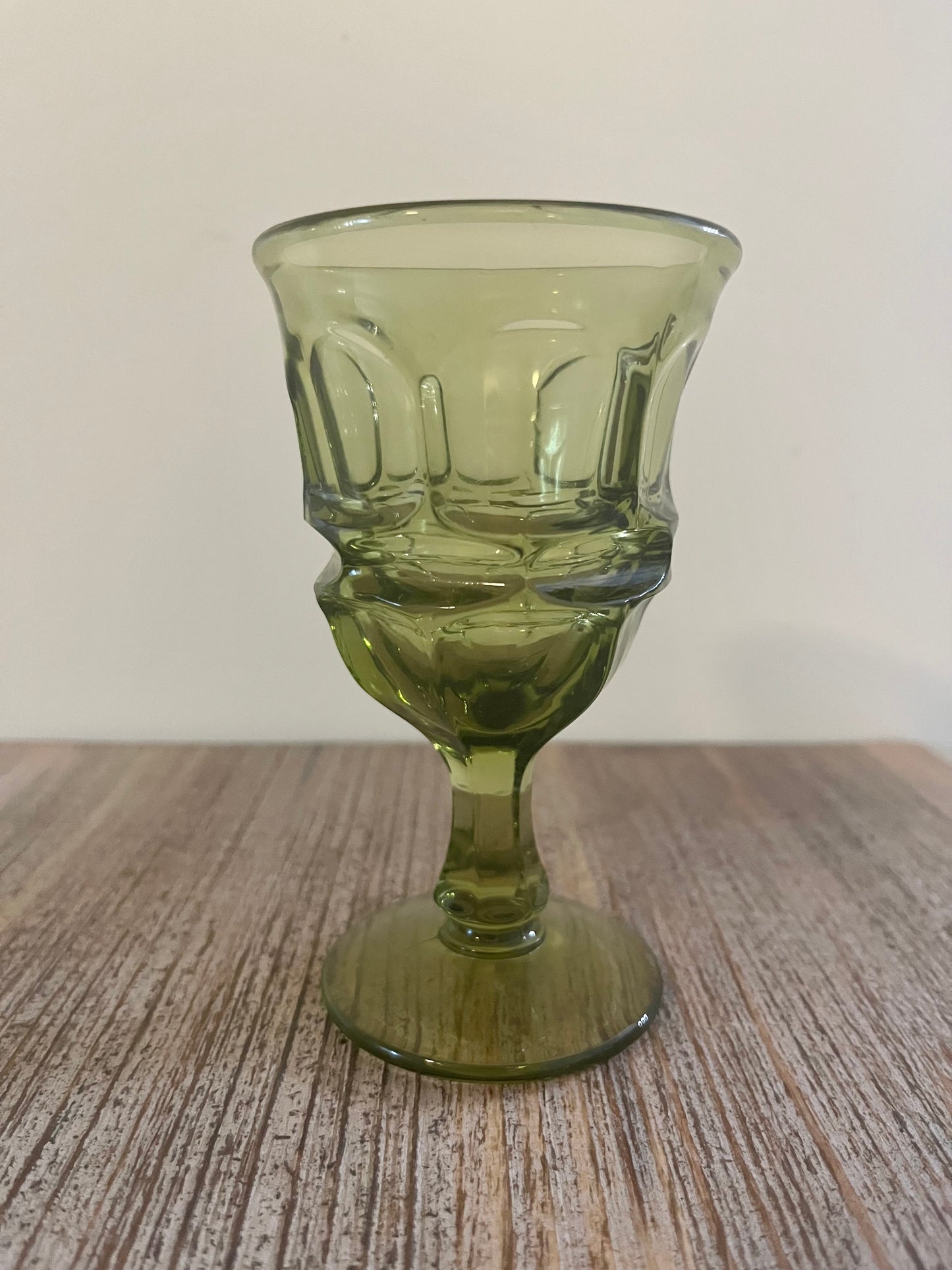 Fostoria Argus Stem Wine Green Glass Single