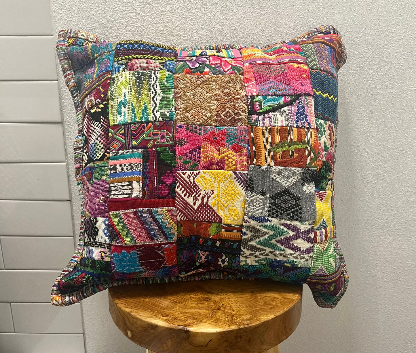 Holbox Mexico Mixed Pattern Throw Pillows- Pink Pueblo Designs