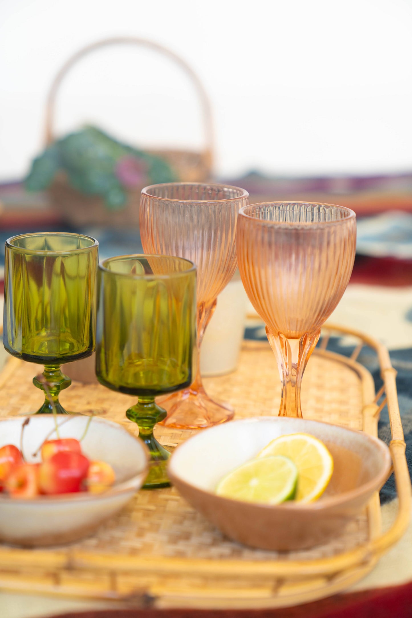 Vintage Pink Small Goblets- Set of 8