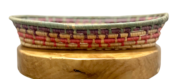 Multi-colored woven basket