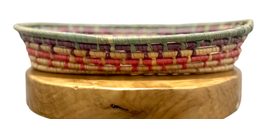 Multi-colored woven basket