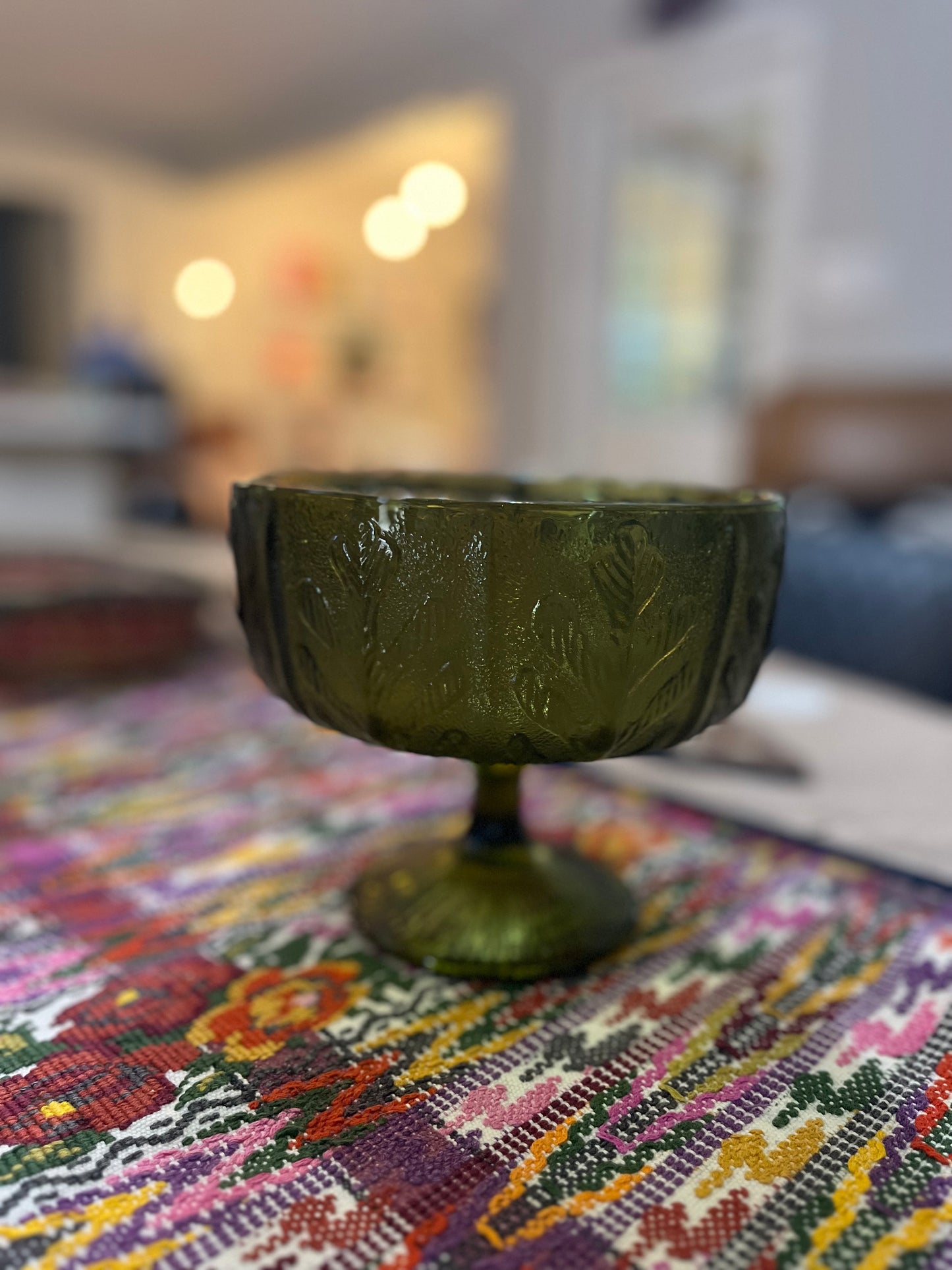 Vintage green candy bowl